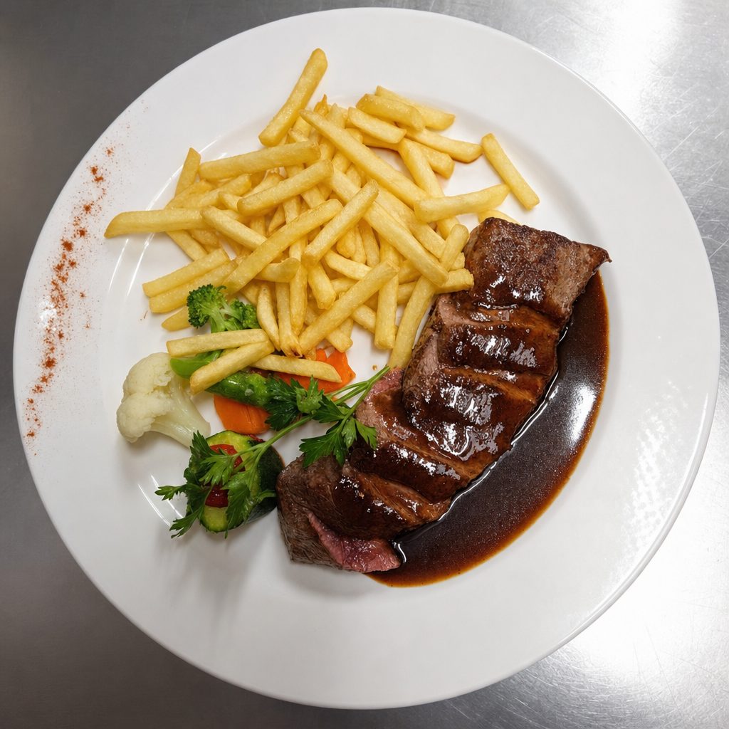 Filet d'agneau grillé, cuisson rosée
