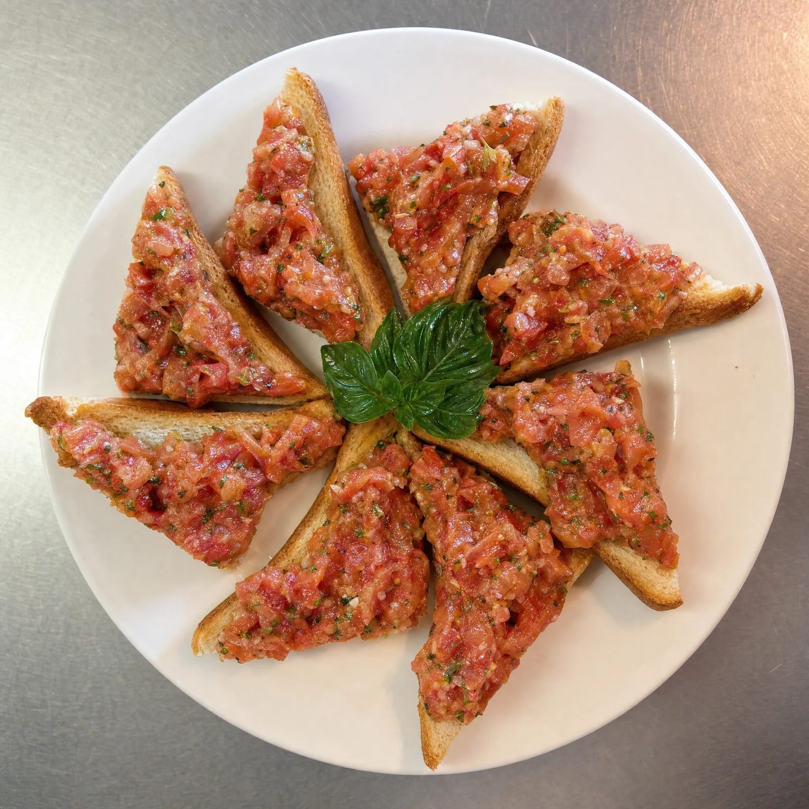 Tartare de bœuf préparé, toasts croustillants