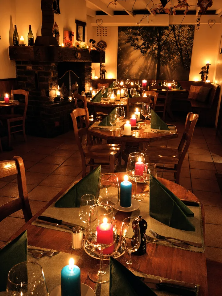 La table des amoureux, souper aux chandelles